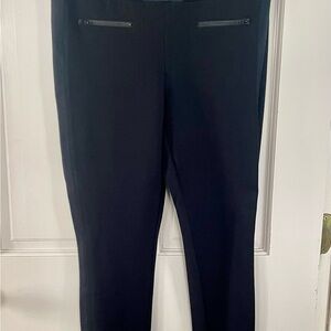 CAbi Black Women's Ponte Pants with Tuxedo Stripe